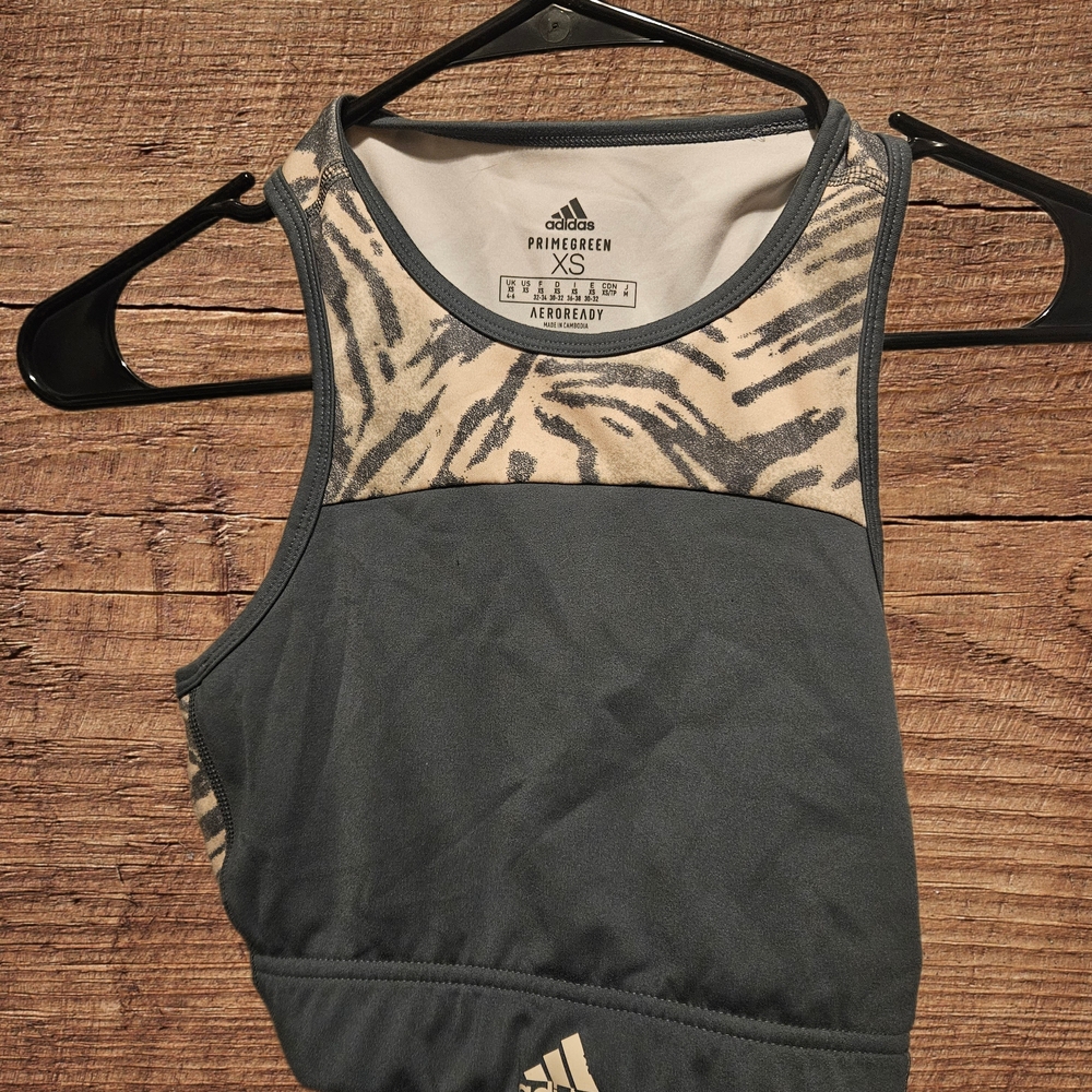 Adidas Zebra Print Sports Bra